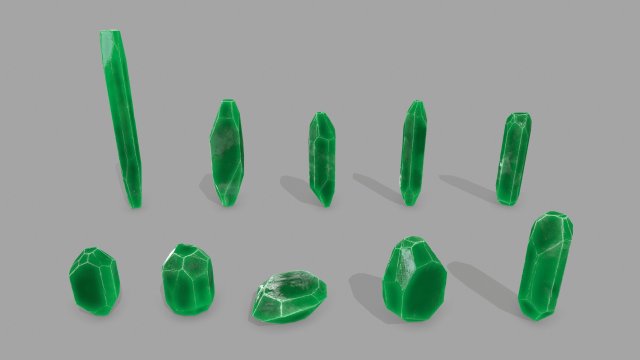 Crystal set 3D Model .c4d .max .obj .3ds .fbx .stl .blend 