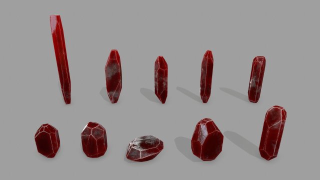 Crystal set 3D Модель .c4d .max .obj .3ds .fbx .stl .blend 