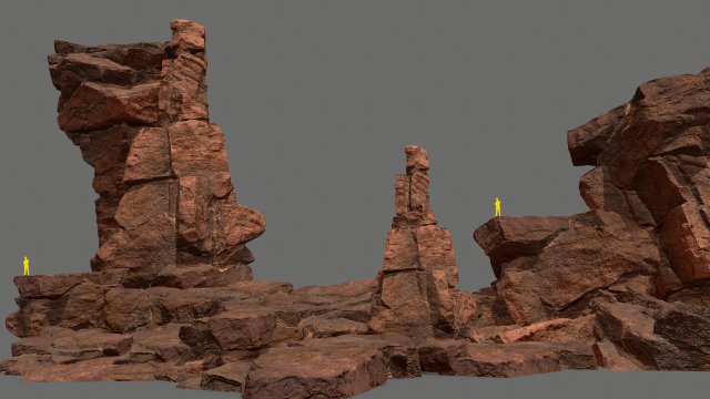 Desert rocks 3D 모델 .c4d .max .obj .3ds .fbx .stl .blend 