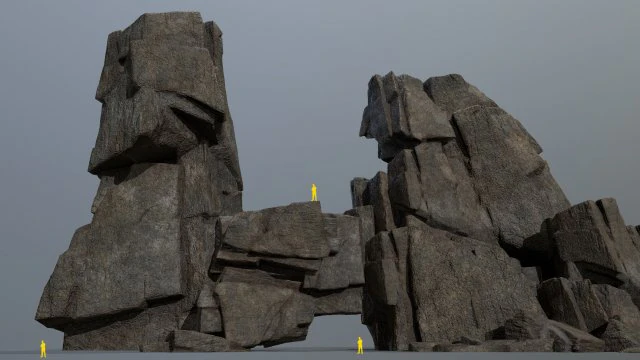 Desert rocks 3D Model .c4d .max .obj .3ds .fbx .stl .blend 