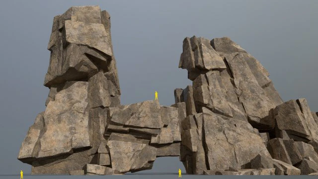 Desert rocks 3D Model .c4d .max .obj .3ds .fbx .stl .blend 