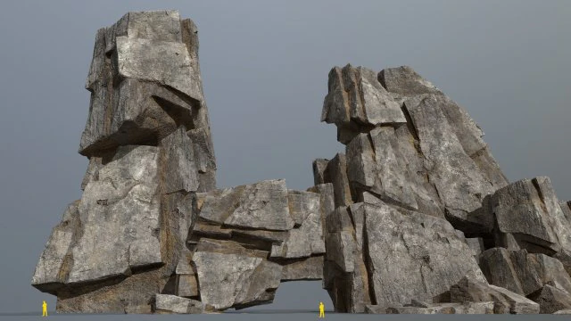 Desert rocks 3D Model .c4d .max .obj .3ds .fbx .stl .blend 