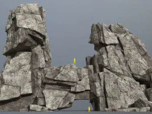 चट्टानी चट्टानें 3D मॉडल