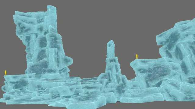 Ice rocks 3D 모델 .c4d .max .obj .3ds .fbx .stl .blend 