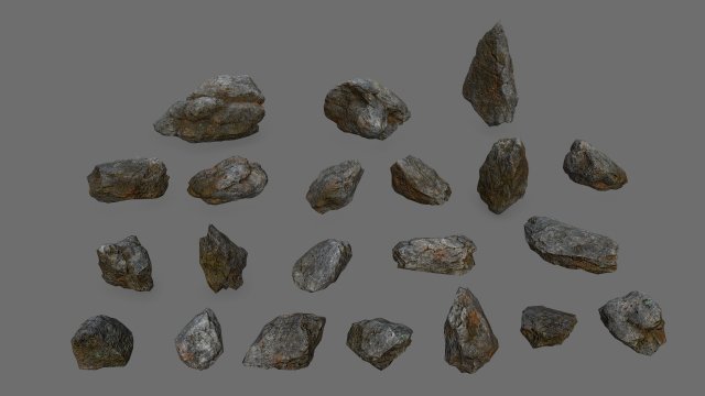 Rocks 3D Модель .c4d .max .obj .3ds .fbx .stl .blend 