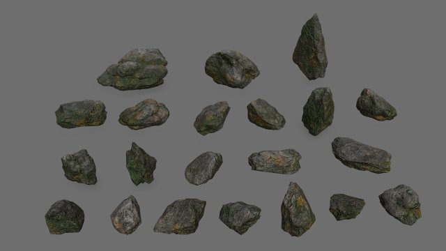 Cliff rocks 3D Model .c4d .max .obj .3ds .fbx .stl .blend 
