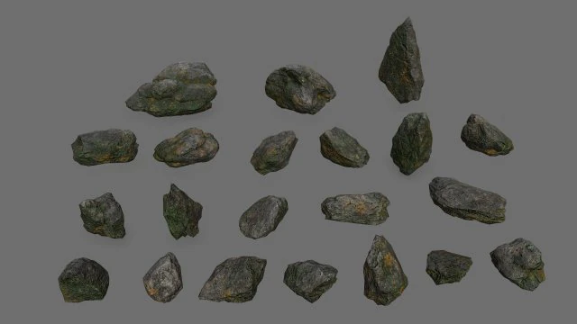 Cliff rocks 3D Model .c4d .max .obj .3ds .fbx .stl .blend 