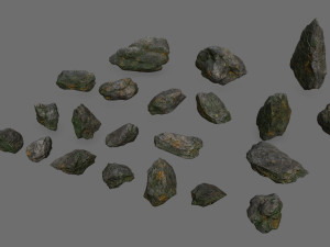 Cliff rocks 3D Model
