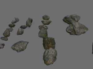 Cliff rocks 3D Model