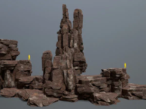 Woestijn rotsen 3D Model