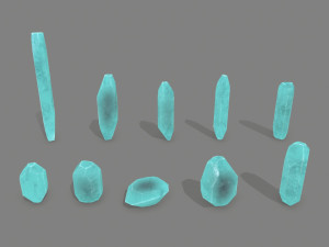Crystal set 3D Modell