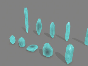 Crystal set 3D Modell
