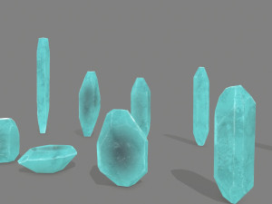 Crystal set 3D Modell