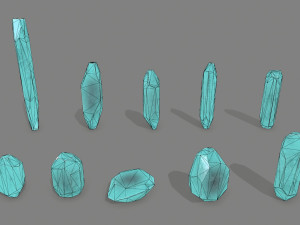 Crystal set 3D Modell