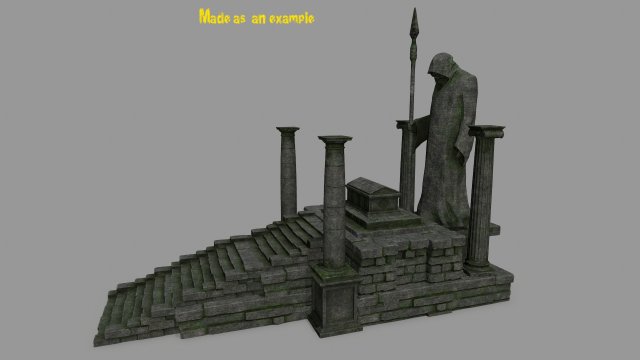 Ruin set 3D 模型 .c4d .max .obj .3ds .fbx .stl .blend