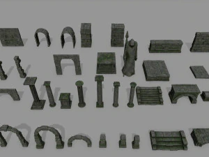 Ruin set 3D Model
