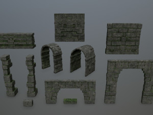 Ruin set 3D 模型