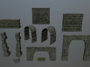 Ruin set 3D Model