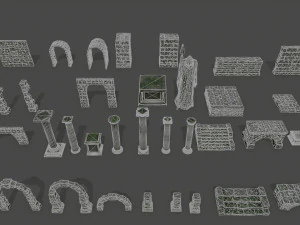 Ruin set 3D Model