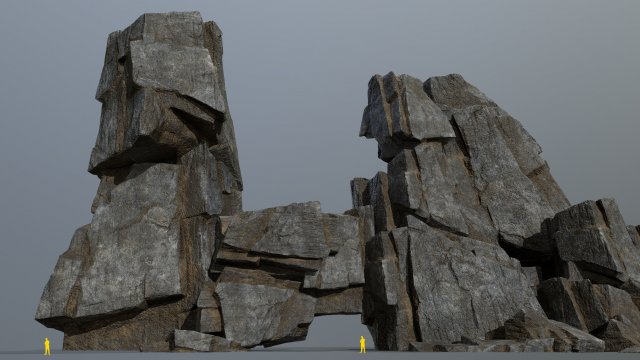 Cliff rocks 3D Model .c4d .max .obj .3ds .fbx .stl .blend