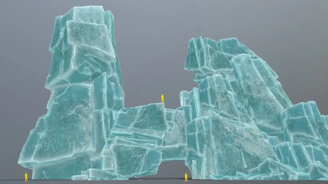Ice rocks 3D Model .c4d .max .obj .3ds .fbx .stl .blend 