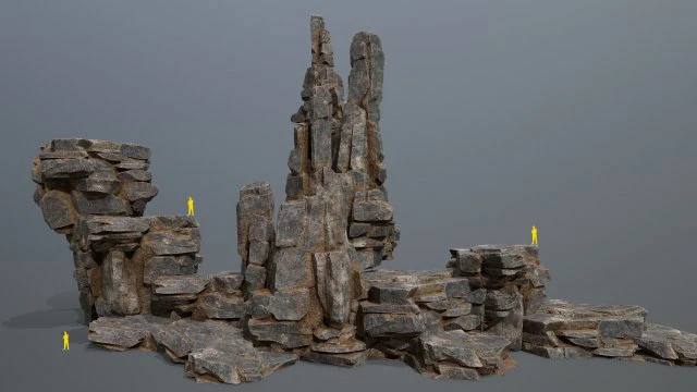Cliff rocks 3D Model .c4d .max .obj .3ds .fbx .stl .blend