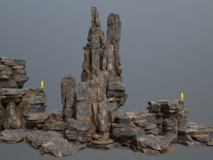 Cliff rocks Model 3D