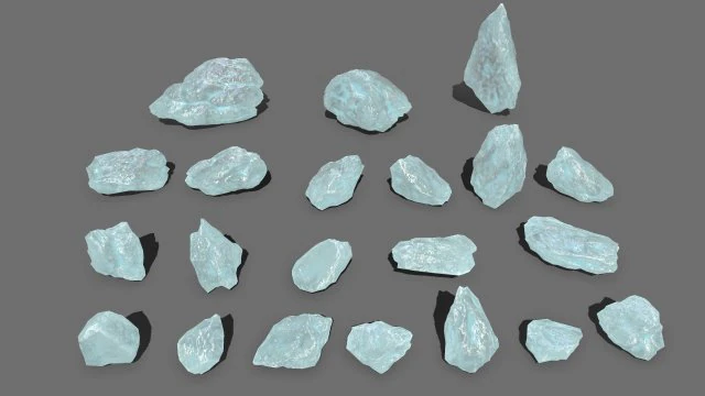 Crystal rocks 3D Model .c4d .max .obj .3ds .fbx .stl .blend 