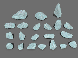 Crystal rocks Model 3D