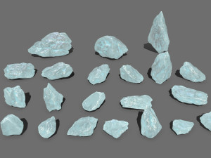 Crystal rocks Model 3D