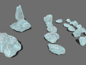 Crystal rocks Model 3D