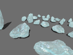 Crystal rocks Model 3D