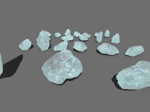 Crystal rocks Model 3D