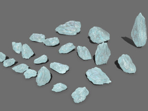 Crystal rocks Model 3D
