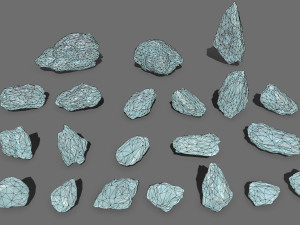 Crystal rocks Model 3D