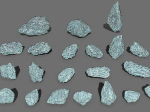 Crystal rocks 3D Model