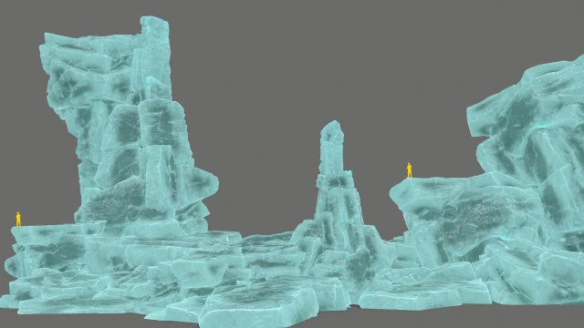 Ice rocks 3D Model .c4d .max .obj .3ds .fbx .stl .blend 