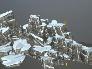 Sneeuw rotsen 3D Model