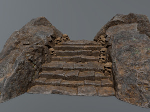 Ruin Stairs 3D Model