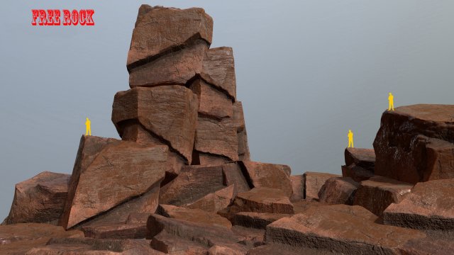 Free Rock Modello 3D .c4d .max .obj .3ds .fbx .stl .blend