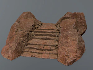 Ruin Stairs 3D Model