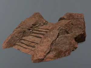 Ruin Stairs 3D Model