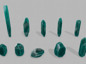 Crystal set 3D मॉडल