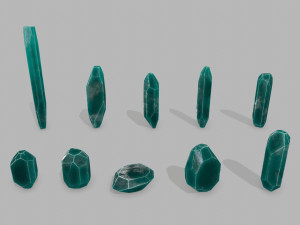 Crystal set 3D Model