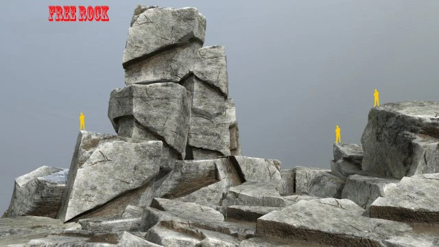 Free Rock 3D Model .c4d .max .obj .3ds .fbx .stl .blend 