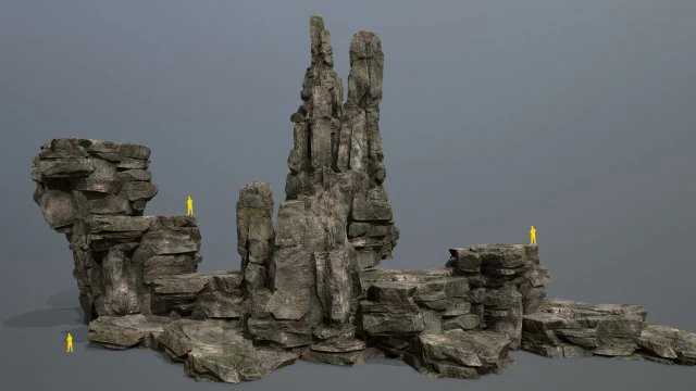 Cliff rocks 3D Model .c4d .max .obj .3ds .fbx .stl .blend 