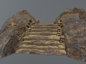 Ruin Stairs Model 3D