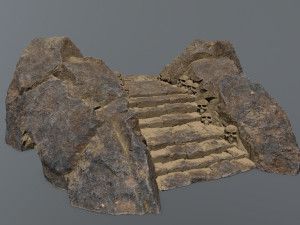 Ruin Stairs Model 3D
