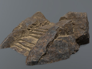 Ruin Stairs Model 3D