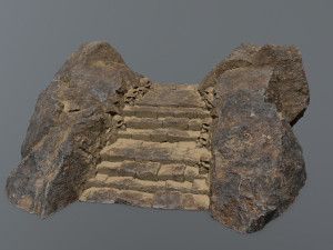 Ruin Stairs Model 3D